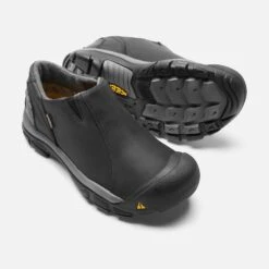 Keen Men's Brixen Low Waterproof Shoe - Black/Gargoyle - Regular (D) -EveryShoes Shop 1002268 PPS PDP