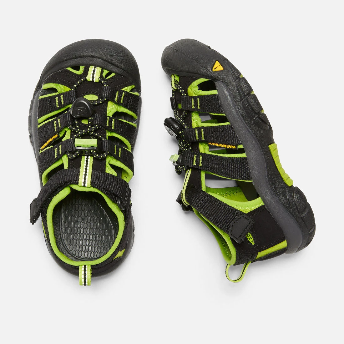 Keen Little Kids' Newport H2 Sandal - Black/Lime Green 4 Keen Little Kids' Newport H2 Sandal - Black/Lime Green - Image 2