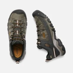 Keen Men's Targhee III Leather Waterproof Hiking Shoe - Black Olive/Golden Brown - Regular (D) -EveryShoes Shop 1017784 PLD PDP