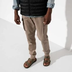 Birkenstock Men's Arizona Rugged Sandal - Faded Khaki - Regular 15 Birkenstock Men's Arizona Rugged Sandal - Faded Khaki - Regular -EveryShoes Shop 1018463 f look m