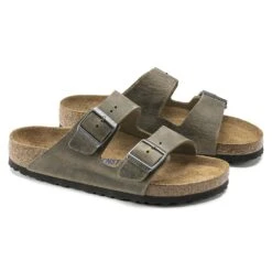 Birkenstock Arizona Soft Footbed Faded Khaki Oiled Nubuck Leather- Regular/Wide 10 Birkenstock Arizona Soft Footbed Faded Khaki Oiled Nubuck Leather- Regular/Wide -EveryShoes Shop 1019313 pair