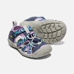 Keen Little Kids' Seacamp II CNX Sandal - Black Iris/African Violet -EveryShoes Shop 1025136 PPS PDP