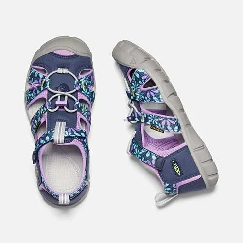 Keen Big Kids' Seacamp II CNX Sandal - Black Iris/African Violet 6 Keen Big Kids' Seacamp II CNX Sandal - Black Iris/African Violet - Image 4
