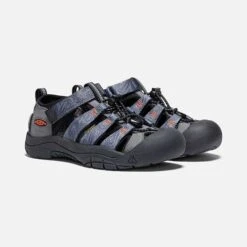 Keen Big Kids' Newport H2 - Steel Grey/Black -EveryShoes Shop 1026277 PLA PDP