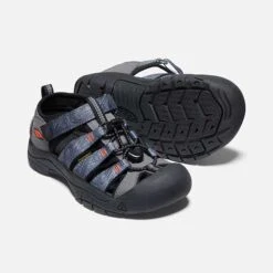 Keen Big Kids' Newport H2 - Steel Grey/Black -EveryShoes Shop 1026277 PPS PDP