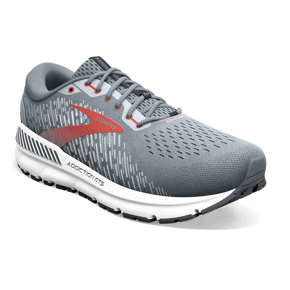 BROOKS Men's Addiction GTS 15 Running Shoe- Grey/Ebony/Chili Oil - Extra Wide (4E) 5 BROOKS Men's Addiction GTS 15 Running Shoe- Grey/Ebony/Chili Oil - Extra Wide (4E) - Image 3