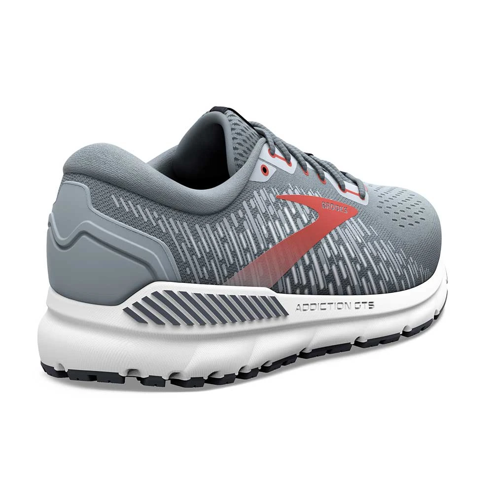 BROOKS Men's Addiction GTS 15 Running Shoe- Grey/Ebony/Chili Oil - Extra Wide (4E) 6 BROOKS Men's Addiction GTS 15 Running Shoe- Grey/Ebony/Chili Oil - Extra Wide (4E) - Image 4