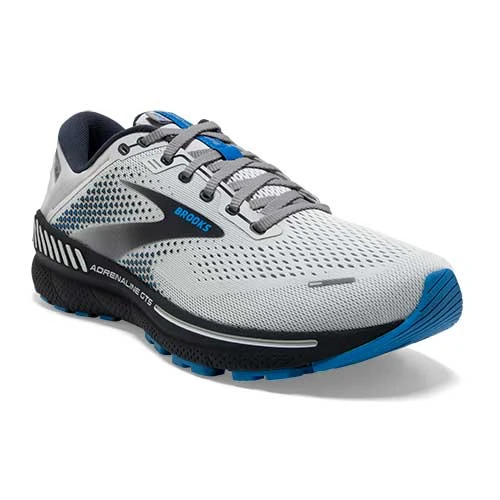 BROOKS Men's Adrenaline GTS 22 Running Shoe- Oyster/India Ink/Blue - Wide (2E) 4 BROOKS Men's Adrenaline GTS 22 Running Shoe- Oyster/India Ink/Blue - Wide (2E) - Image 2
