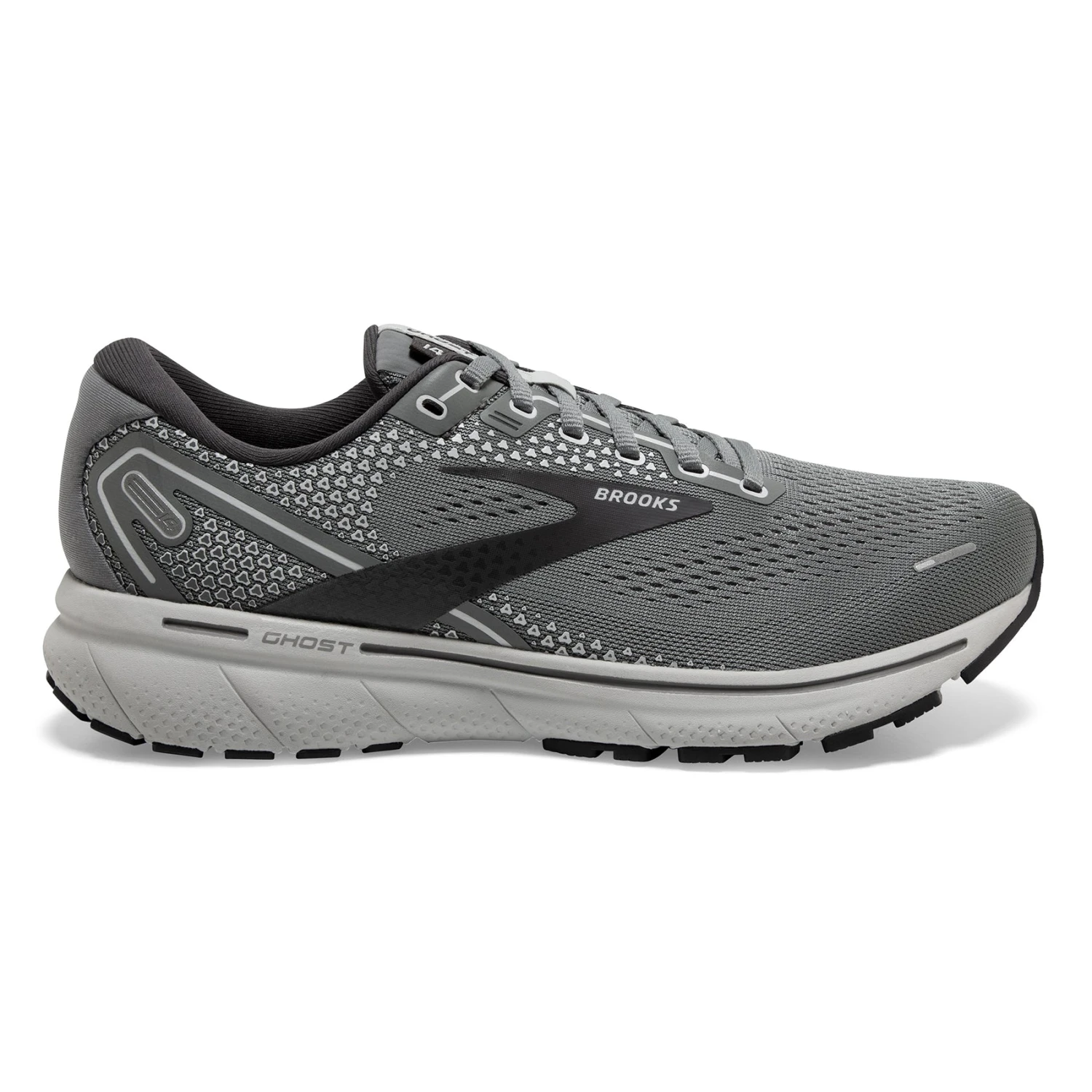 BROOKS Men's Ghost 14 Running Shoe - Grey/Alloy/Oyster — Regular (D) 3 BROOKS Men's Ghost 14 Running Shoe - Grey/Alloy/Oyster — Regular (D)