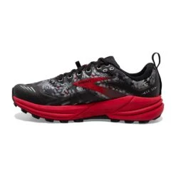 BROOKS Men's Cascadia 16 Trail Running Shoe - Black/Grey/Red - Regular (D) -EveryShoes Shop 110376 008 M Cascadia 16