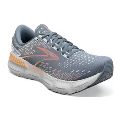 BROOKS Men's Glycerin GTS 20 Running Shoe - Grey/Chili Oil/Orange - Regular (D) -EveryShoes Shop 110383 034 A Glycerin GTS 20 1