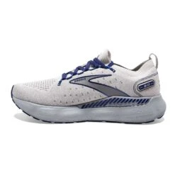 BROOKS Men's Glycerin StealthFit GTS 20 Running Shoe- Oyster/Alloy/Blue Depths- Regular (D) -EveryShoes Shop 110385 081 M Glycerin StealthFit GTS 20