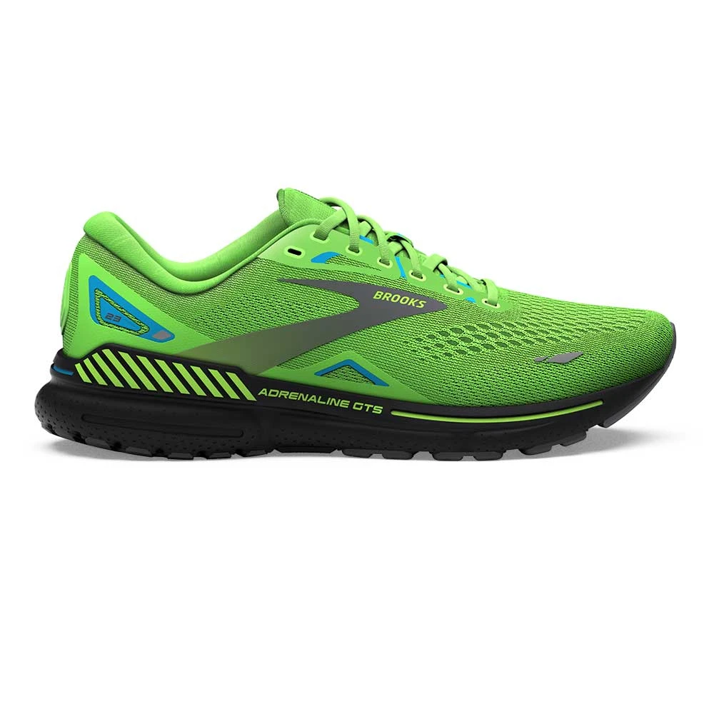 BROOKS Men's Adrenaline GTS 23 Running Shoe - Green Gecko/Grey/Atomic Blue- Regular (D) 3 BROOKS Men's Adrenaline GTS 23 Running Shoe - Green Gecko/Grey/Atomic Blue- Regular (D)