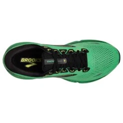 BROOKS Men's Ghost 15 Running Shoe- Green/Black/Sharp Green -EveryShoes Shop 110393 360 O Ghost 15