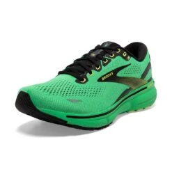 BROOKS Men's Ghost 15 Running Shoe- Green/Black/Sharp Green -EveryShoes Shop 110393 360 Z Ghost 15