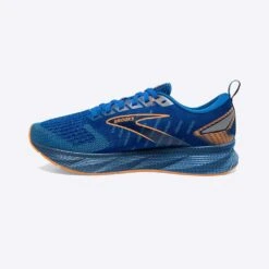 BROOKS Men's Levitate 6 Running Shoe- Classic Blue/Orange - Regular (D) -EveryShoes Shop 110395 405 m levitate 6 mens neutral springy running shoe 1