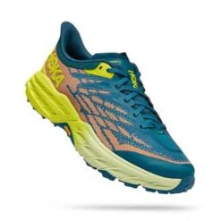 Hoka Men's Speedgoat 5 Trail Shoes - Blue Coral/Evening Primrose - Regular (D) -EveryShoes Shop 1123157 BCEP 1