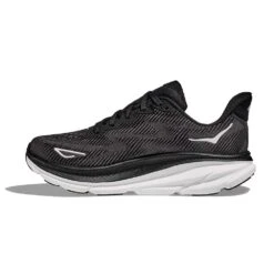 Hoka Men's Clifton 9 Running Shoe - Black/White -EveryShoes Shop 1127895 BWHT 8