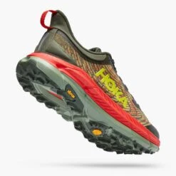 Hoka Men's Mafate Speed 4 Trail Shoe - Thyme/Fiesta- Regular (D) -EveryShoes Shop 1129930 TFST 3