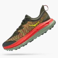 Hoka Men's Mafate Speed 4 Trail Shoe - Thyme/Fiesta- Regular (D) -EveryShoes Shop 1129930 TFST 4