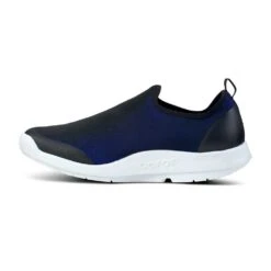 OOfos Men's OOmg Sport Shoe- White/Navy- Regular (D) -EveryShoes Shop 5085WHTNVY shot4 932x680 7fe8692e 2b1d 464c be51 339953275245