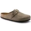 Birkenstock Boston Soft Footbed Taupe Suede- Regular/Wide -EveryShoes Shop 560771 bost tau