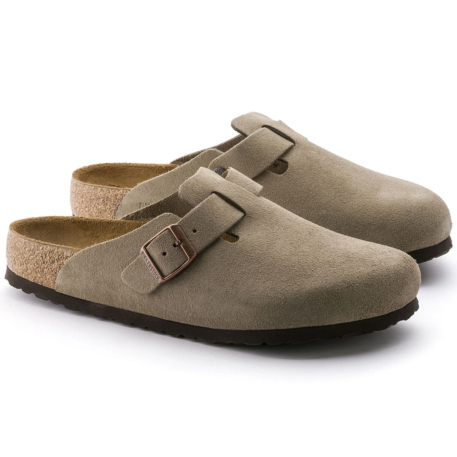 Birkenstock Boston Soft Footbed Taupe Suede- Regular/Wide 4 Birkenstock Boston Soft Footbed Taupe Suede- Regular/Wide - Image 2