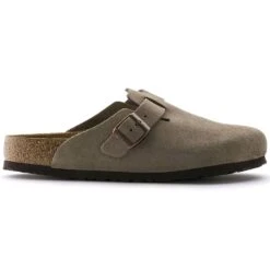Birkenstock Boston Soft Footbed Taupe Suede- Regular/Wide 12 Birkenstock Boston Soft Footbed Taupe Suede- Regular/Wide -EveryShoes Shop 560771 side bost tau