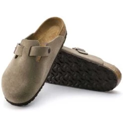 Birkenstock Boston Soft Footbed - Taupe - Medium/Narrow -EveryShoes Shop 560771 sole