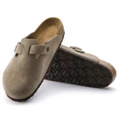 Birkenstock Boston Soft Footbed Taupe Suede- Regular/Wide 10 Birkenstock Boston Soft Footbed Taupe Suede- Regular/Wide -EveryShoes Shop 560771 sole bost tau