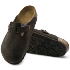 Birkenstock Boston Soft Footbed Mocha Suede- Regular/Wide -EveryShoes Shop 660461 sole bost b