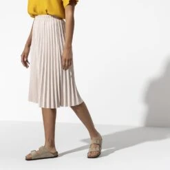 Birkenstock Arizona Soft Footbed Taupe Suede Leather Sandal - Taupe- Regular/Wide -EveryShoes Shop 951303 f look f