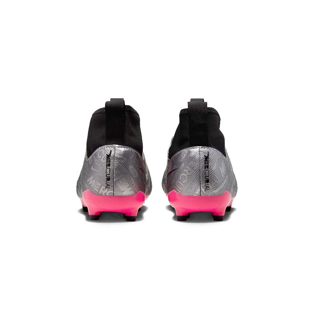 Nike Jr. Zoom Mercurial Superfly 9 Academy XXV MG Soccer Cleats- Metallic Silver/Hyper Pink- Regular (D) 8 Nike Jr. Zoom Mercurial Superfly 9 Academy XXV MG Soccer Cleats- Metallic Silver/Hyper Pink- Regular (D) - Image 6