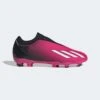 ADIDAS Youth JR X Speedportal .3 LL FG Soccer Shoe - Team Shock Pink/Zero Met - Regular (D) -EveryShoes Shop GZ5061