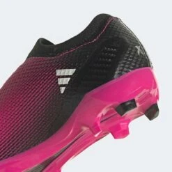 ADIDAS Youth JR X Speedportal .3 LL FG Soccer Shoe - Team Shock Pink/Zero Met - Regular (D) -EveryShoes Shop GZ5061 back