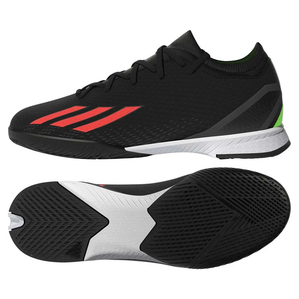 ADIDAS JR X Speedportal .3 IN Soccer Shoe - Core Black/Solar Red/Team Solar Green - Regular (D) 5 ADIDAS JR X Speedportal .3 IN Soccer Shoe - Core Black/Solar Red/Team Solar Green - Regular (D) - Image 3