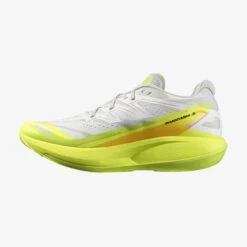 Salomon Men's Phantasm 2 Running Shoe - White/Safety Yellow/Metal - Regular (D) -EveryShoes Shop L47383000 b7335ab070b16f871b53643e4981b3bc