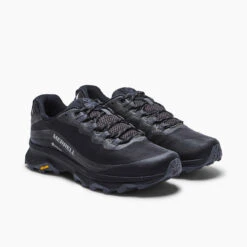 Merrell Men's Moab Speed GoreTEX Hiking Shoe - Black/Asphalt - Regular (D) -EveryShoes Shop MRLM J067083 021621 S21 004