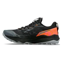 Saucony Men's Xodus Ultra 2 Trail Running Shoe - Black/ViZiOrange - Regular (D) -EveryShoes Shop S10843 05 2
