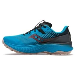 Saucony Men's Endorphin Edge Trail Shoe- Ocean/Black- Regular (D) -EveryShoes Shop S20773 31 2