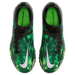 Nike JR Phantom GT2 DF SW TF Soccer Shoe - Black/Mtlc Platinum/Green Strike -EveryShoes Shop nike phantom gt2 academy df tf sw jr dm0741 003 football shoes green multicolor green 1 790x790 1