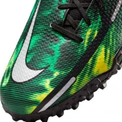 Nike JR Phantom GT2 DF SW TF Soccer Shoe - Black/Mtlc Platinum/Green Strike -EveryShoes Shop nike phantom gt2 academy df tf sw jr dm0741 003 football shoes green multicolor green 3 790x790 1